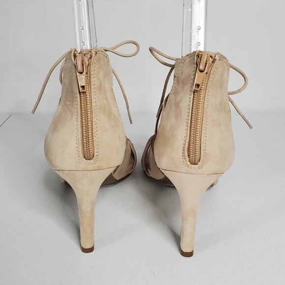 Fergalicious Heartthrob Faux Suede Gladiator Strappy Lace Up Sandals - Picture 4 of 12